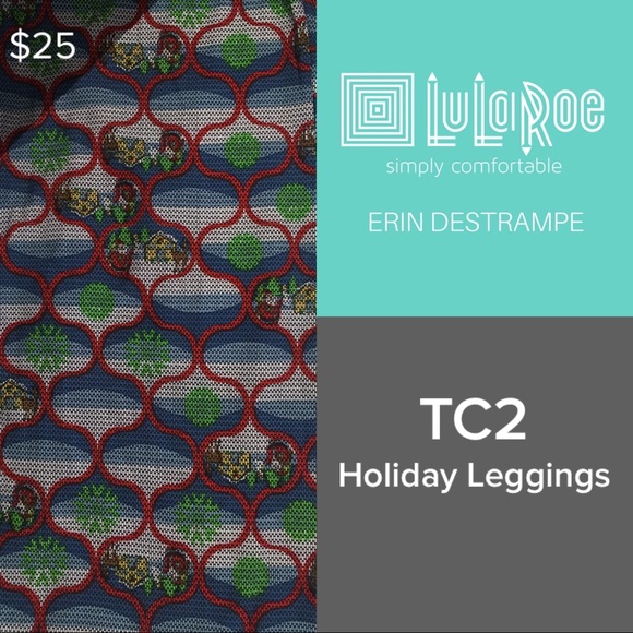 LuLaRoe Pants - FINAL DROP! LuLaRoe Holiday Leggings TC2